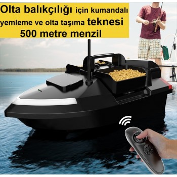Olta balık avı için ışıklı Yem Teknesi Taşıma Çantası ile